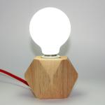 Modern Nordic Unique Table Lamps Natural Wood Base Edison Bulb Table Lamp