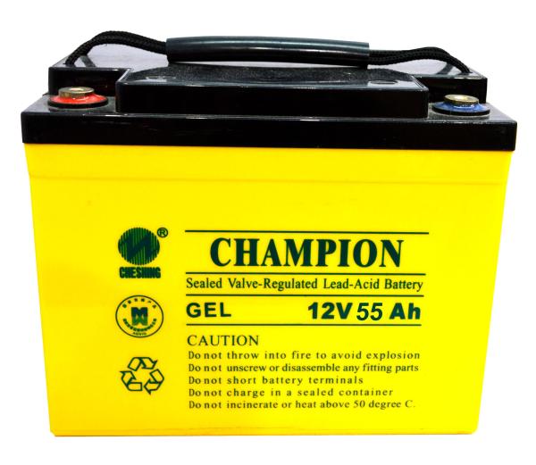 China Champion Solar GEL Battery 12V55AH NP55-12-G Sealed Lead Acid Solar GEL