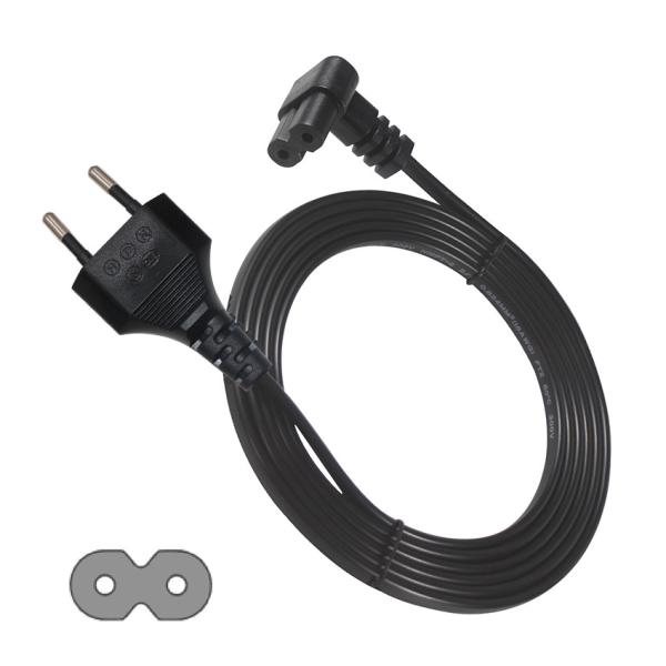 Italy 2 Pin Ac Plug European Cable C7 Connector Extension Psu Laptop Power Cord