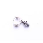 Wholesale cool earrings stainless steel body piercing jewelry skull huggie