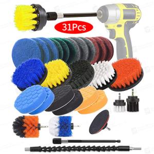 Wholesale 31 Piece 310g Drill Brush Scrub Pads ISO9001 Power Scrubber Cleaning Kit from china suppliers
