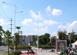 China Powder Coated Galvanised Street Light Pole 12m Z Shape Q345B on sale