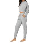 Ribbed Nylon Spandex Womens Loungewear Set 360gsm Tracksuit Sets For Women