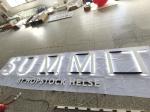 Illuminated Acrylic 3D LED Letter Signs White Wall Mounted / hanging