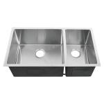 Factory Price SUS304 Undermount 32 Inches Double Bowl Stainless Steel Kitchen