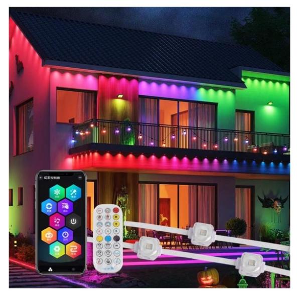 24V Waterproof Rgbw Light LED String Point Eaves Light for Christmas Holiday