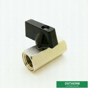 Wholesale Double Female CW617N Brass Gas Valve Switch Mini Ball Valve With Nickel Plated from china suppliers