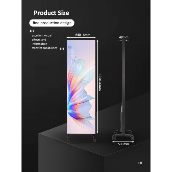 Hot Selling Digital Signage Indoor Three Fold Touch Screen LED Digital Poster