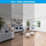 Canless Integrated LED Flush Mount Light 6 Inch 1100lm 15w For Wet Location