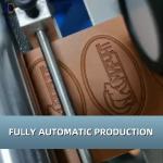 PU Leather Logo Embossing Machine Four Column Structure 5KW