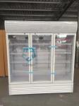 Three Door Beverage Showcase Commercial Upright Cooler Energy Drink Refrigerator