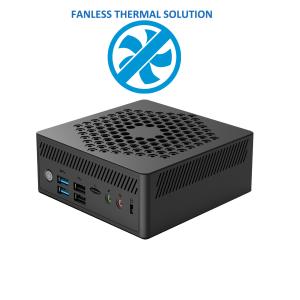 China PENTIUM SILVER N6005 FANLESS MINI PC WiFi 6 Gigabit Lan HDMI DP VGA DISPLAY on sale