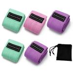 Durable Hip Circle Resistance Band / Yoga Anti Slip Exercises Braided Elastic