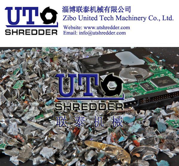 hot sale full automatic E scrap hard drives shredder/ 2 shaft intelligent low