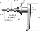 Waterproof Garage Door Handle Lock Zinc Alloy Industrial ZDC Material