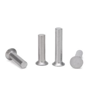 Wholesale JIS Standard Aluminium Solid Rivet Shank Rod Diameter 2mm 3mm 4mm 5mm 6mm GB869 Flat Countersunk Head Punch Self-plugging from china suppliers