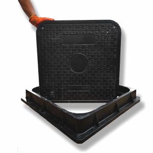 Wholesale Elite Light / Heavy Duty En124 Durable Long Lasting FRP / SMC Manhole / Access Cover In Water Treatment Project from china suppliers