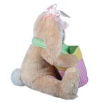 Fuzz animal bunny with basket, extrem soft ,cuddle play sets for kids, best
