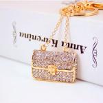 Perfume Bottle Key Chain Ornaments Diamond Studded Irregular Shape