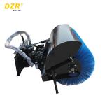 Mini Skid Steer Hydraulic Angle Broom With Poly / Wire Brush