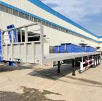 40FT Low Boy Platform Heavy Skeleton Flatbed Transport Truck Semi Trailer For