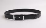 Genuine Embossed Leather Belt , Mens Black Leather Belt 100 - 140cm Length