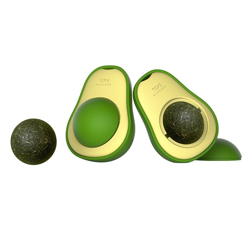 Avocado Cat Mint Ball To Relieve Boredom 360 Degree Rotating
