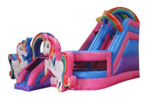 Wholesale Unicorn Icastle Jump House With Slide Double Play Bounce House Pvc Material from china suppliers