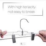 1cm Thick Plastic Hangers , Clips White Plastic Pant Hangers