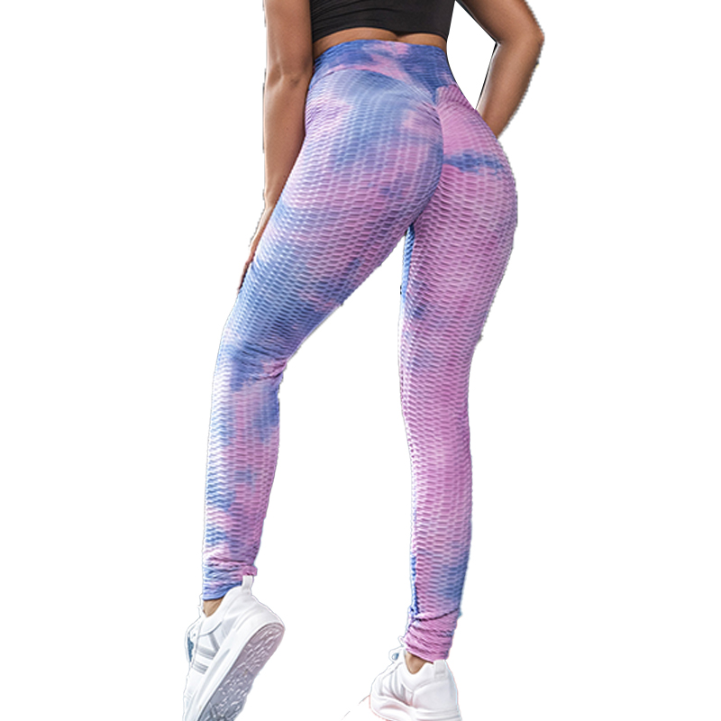 Butt Lift Womens Patterned Leggings Tie Dye Quick Dry Tummy Control