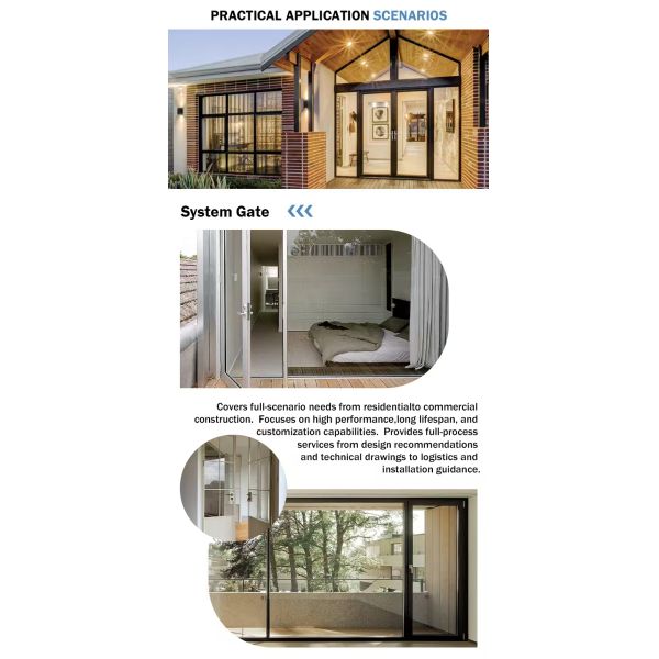 High Quality YATTON Modern Apartment 5-Year Warranty Double-layer Insulated Aluminum Soundproof Folding Doors