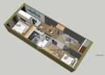 Office Hotel Use Prefab Container Homes , 20 Feet Luxury Prefabricated Houses
