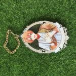 OEM ODM Anime Acrylic Keychain Die Cut With Glitter Hologram