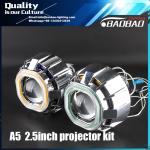 A10S 2.5inch 35w 55w bixenon hid projector lens light with double CCFL Angel eye
