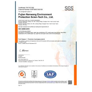 Fujian Nanwang Environment Protection Scien-tech Co., Ltd Certifications