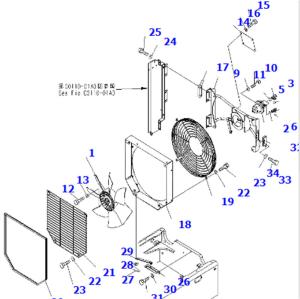 Wholesale 419-03-33242 Fan Motor WA320-5 Radiator Fan Drive Motor 419-03-33242 For Komatsu from china suppliers
