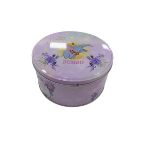China ISO Vintage Round Tin Containers 150*85mm Cookie Tin Container on sale