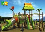 Toddler Plastic Playground Slide Multicolor Pleasure Island For 3-15 Years Old