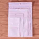 Pink Color Printed Heat Seal Reusable Zipper Small Plastic Bags With Euro Hole
