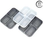 4 Compartment Disposable Plastic Bento Box Hotel & Restaurant Meal Prep and
