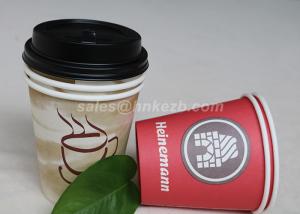 Wholesale 10 OZ Custom Printed Disposable Coffee Cups With Lids For Drinking from china suppliers