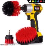 3Pcs Electric Scrubber Drill Brush For Cleaning Auto Tire Wheel