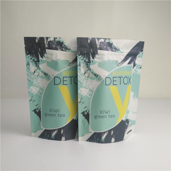 Stand Up Coffee Green Tea Bags Packaging Resealable Eco Friendly Moisture Proof