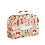 Eco Friendly Cardboard Suitcase Box With Handle For Christmas Gift Packaging