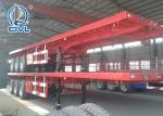 Promo SINO TRUK Utility 3 Axles Semi Trailer Trucks / Flat Low Bed Trailer