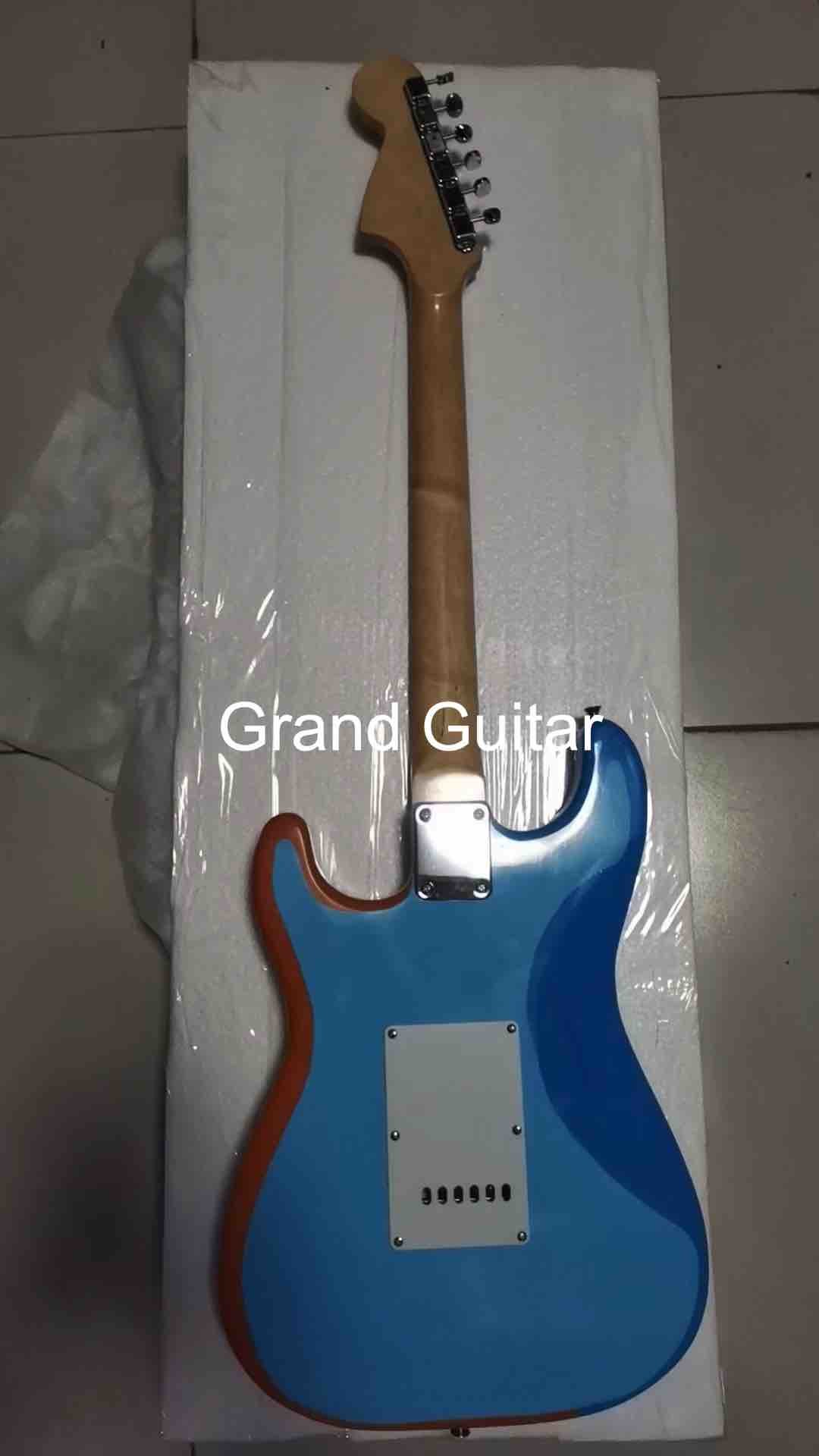 Custom Grand George Harrison Rocky Electric Guitar Accept Guitar and Bass with Colorful Pickups OEM