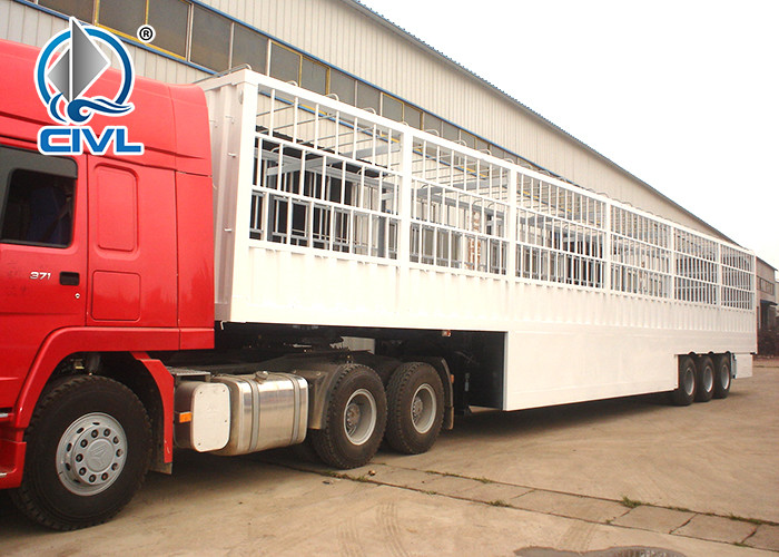 40 Feet 3 Axles 2 Leg Light Self - Weight Cargo Trailer Semi Truck Used In Logistic Industry