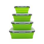 FLGB Approved BPA Free Silicone Folding Lunch Box Microwavable