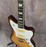 Custom Flamed Top Electric Guitar with P90 Pickups Solid Body Rosewood