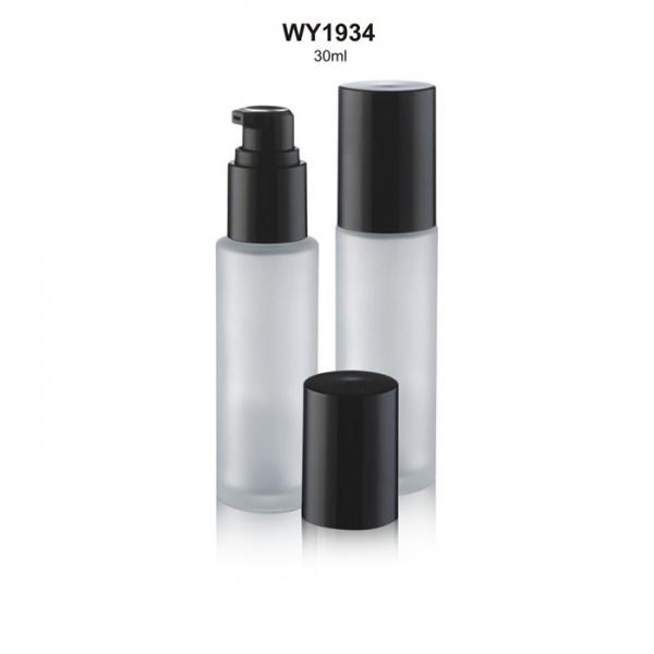 Quality Foundation Square Glass Lotion Bottles With Pump 30ml Customized Color for sale